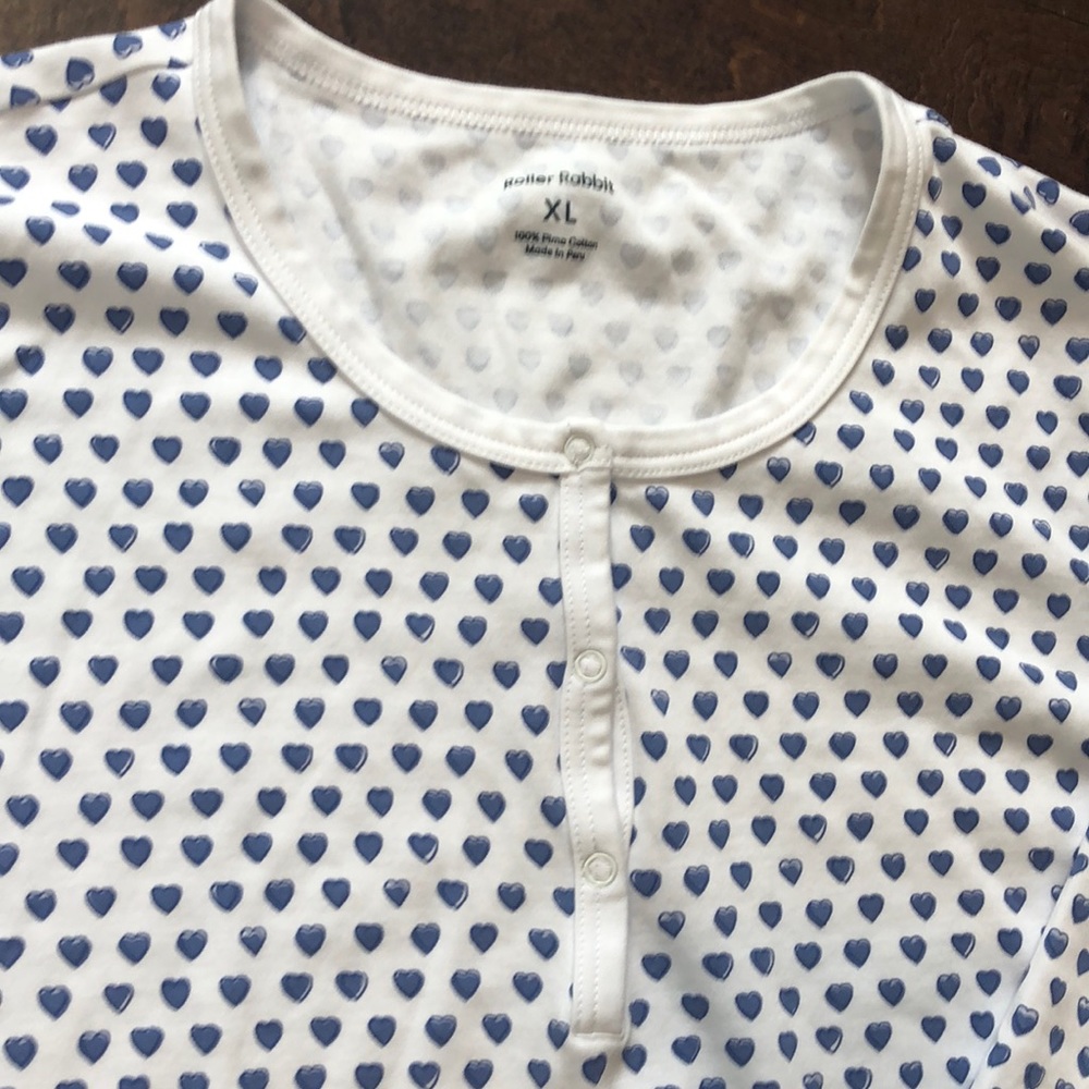 Roller Rabbit blue heart pajamas